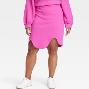 Target fuchsia pink Fuller Figure kneelength skirt size 2X